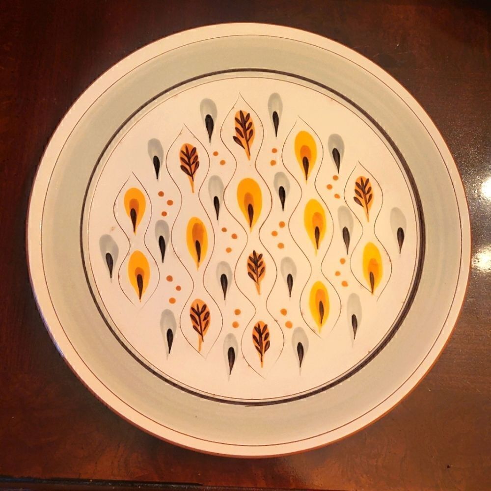 Vintage Mint '50s Stangl Pottery Trenton,NJ Amber Glo 12" Serving/Charger Plate